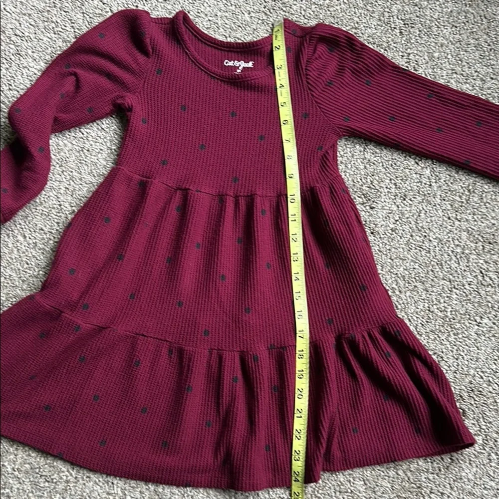 Cat‎ & Jack Maroon Dotted Casual Dress